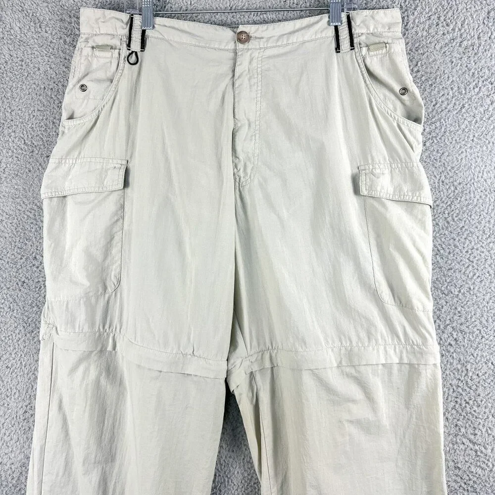 Redington Convertible Pants Mens 38 Tan Fishing Cargo Nylon‎ Mesh Lined Outdoor